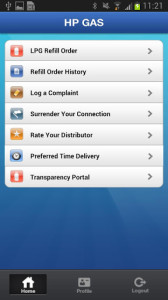 HP Gas Android App