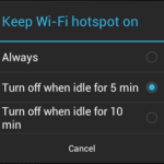 Auto Turn Off Android WiFi Hotspot When You are Idle