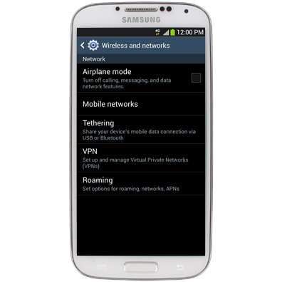 Galaxy S4 More Network