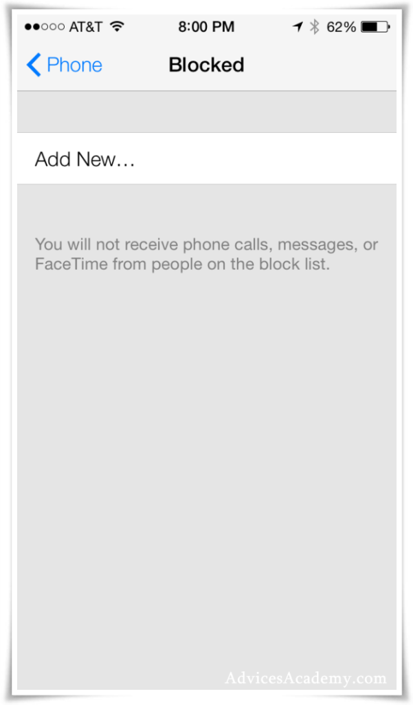 iOS 7 Call Blocking Feature