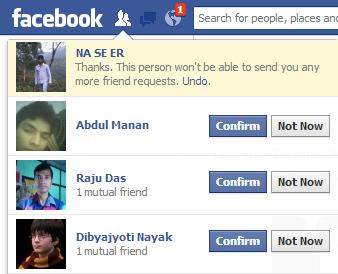 Facebook No more friend request