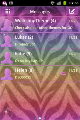 Go SMS Theme Zebra SMS