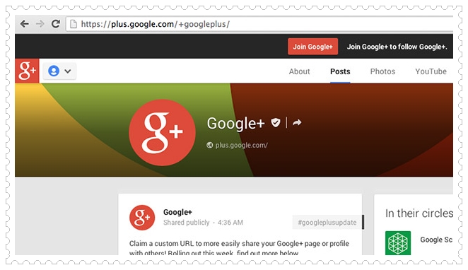 Google Plus Custom URL change