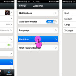 WeChat Font size