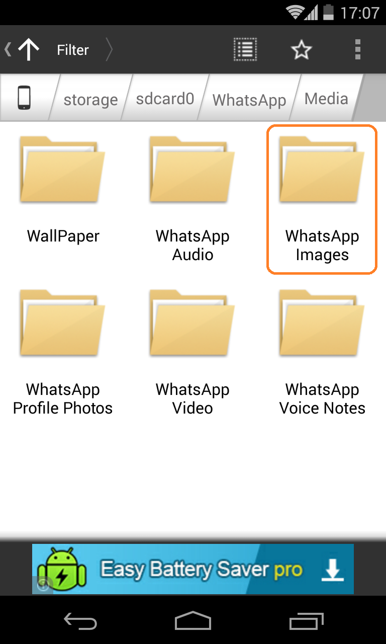 Whatsapp Images folder