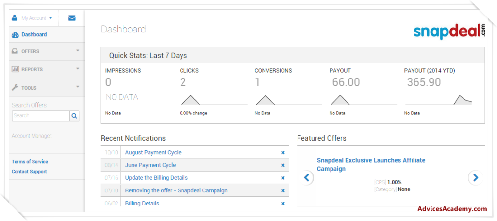 Snapdeal reporting interface